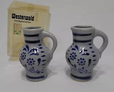 Buy Germany Westerwald Vintage  Salt Glazed Stoneware  Pair Of NOS Pitchers  6   • 47.94£