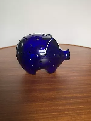 Buy Holmegaard Cobalt Blue Glass Pig/Piggy Bank Jacob Bang  Scandinavian • 15£