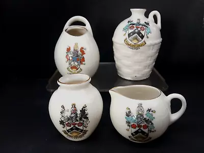 Buy Goss/Crested China - LOWESTOFT Crests X4 Inc Norwich Urn, Carboy. • 8£