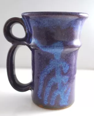 Buy Studio Art Pottery Handmade Large Purple Glazed Mug Artisan  Marked OA Or VO • 14.95£