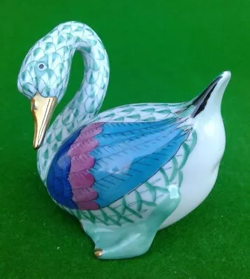 Buy Herend Japanese Goose In Green Fishnet - 5028. • 124.99£
