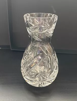 Buy Vintage Small Crystal Heavy Cut Glass Vase. Excellently Condition • 4£