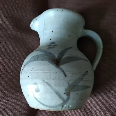 Buy Aller Studio Pottery Stoneware Grey Floral Pattern Jug 4.6 Inches Tall. • 14.99£