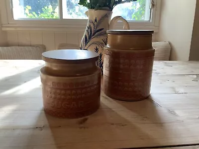 Buy Vintage Hornsea Pottery Saffron Tea And Sugar Storage Jars • 25£