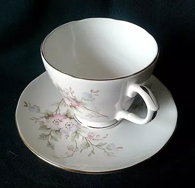 Buy Duchess Tea Duo Bone China Teacup And Saucer Pink And Blue Flowers Green Leaves • 31.95£