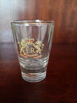 Buy Small Gold Rimmed Commemorative Glass Queen Elizabeth Coronation 1953 Exc... • 5.99£