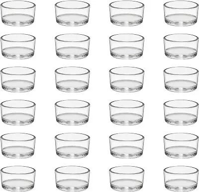 Buy Set Of 24 Clear Glass Tealight Votive Candle Holders - Home/Wedding/Party Decor • 17.49£