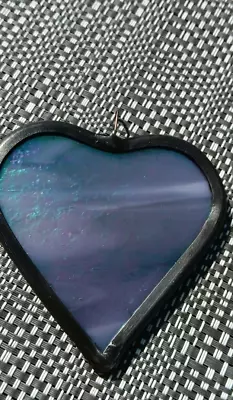 Buy Handmade Leaded Stained Glass Heart Suncatcher Indoor/Outdoor • 15£