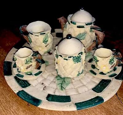 Buy Vintage 1995 Magnolia Flowers Miniature Tea Set • 23.68£