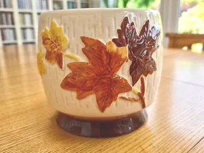 Buy Sylvac Autumn Maple Leaves Vintage Plant Pot Jardinere • 3£