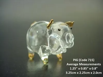 Buy BEAUTIFUL Glass PIG PIGLET Farm Animal Glass Animal Figurine Glass Ornament Gift • 5.15£