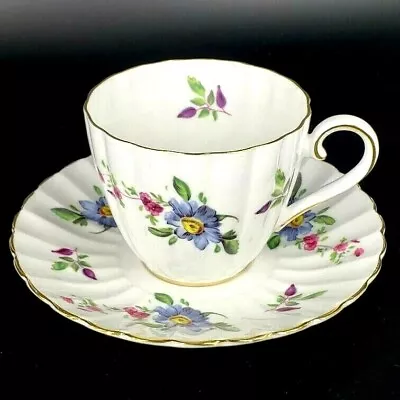Buy Royal Tuscan Fluted Bone China Cup & Saucer Floral Pattern C.1950-60 • 36.02£