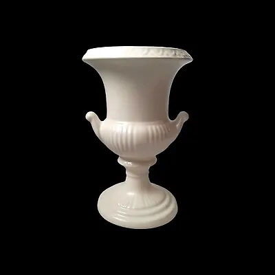 Buy Vintage Dartmouth Potteries White Classical Ribbed Handled Rose Bowl Urn Vase • 30£