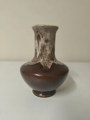 Buy A Kingston Pottery Hull Brown Lava Dripware Small Vase Drip Vintage • 19£