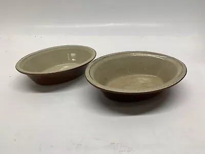 Buy Pair Of Bourne Denby Stoneware Oval Baking Oven Proof  Dishes Brown 1 1/2Pt  1Pt • 45£