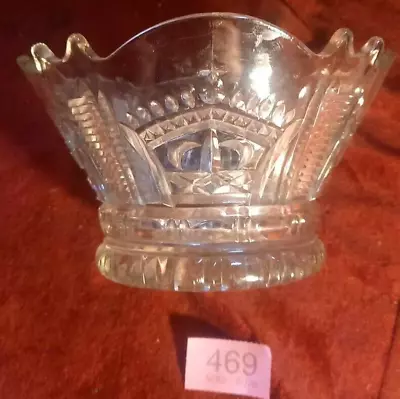 Buy Vintage Glass Fruit Bowl With Crown Pattern • 0.99£