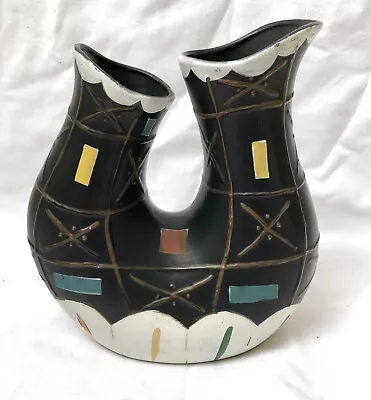 Buy Vintage 1950’s MCM Brentleigh Ware Amorphic San Rema Vase Atomic Art Ceramic • 12£