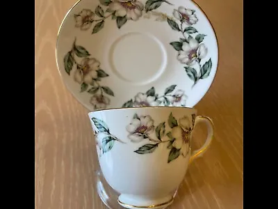 Buy Vtg. Crown Staffordshire English Bone China Tea Cup & Saucer Dogwood Pattern • 17.92£