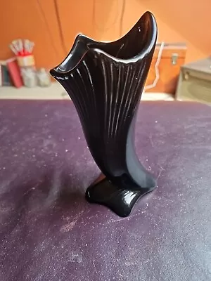 Buy Vintage Sylvac Black Ceramic Mantel Vase Home Ar Deco 1950/60s Shaped • 10£