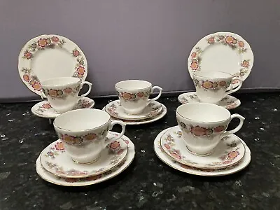 Buy Duchess Vintage Tea Set 5 Trios Cup Saucer Plate Pretty Fowers Daisy • 4.99£