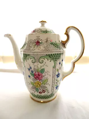 Buy Vintage   Adderley   Decorative Floral   Gilded  Coffe/ Teapot • 35£