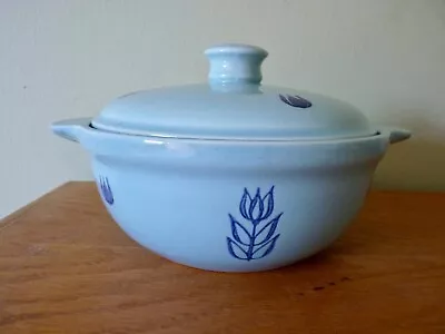 Buy Vintage Cronin Pottery Dutch Blue Tulip Round Casserole Dish With Lid 6.5  Wide • 11.38£