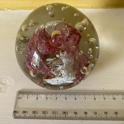 Buy Large Pink And White Paperweight - Unmarked • 3.99£
