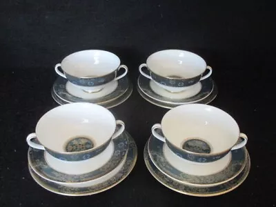 Buy Royal Doulton 'carlyle' H.5018 - Soup Coupe, Stand & Side Plate - Set Of 4 - 1st • 72.50£