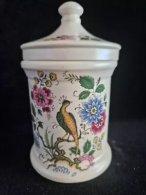 Buy Lovely Vintage Purbeck Ceramics Swanage Lidded Jar  Peacock & Flowers  • 9£