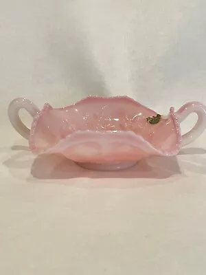 Buy Fenton Rosalene Butterfly Pink Bonbon Candy Dish • 22.77£