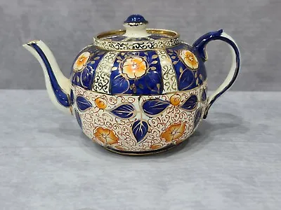 Buy Antique Gaudy Welsh Imari Vintage Teapot • 24.99£