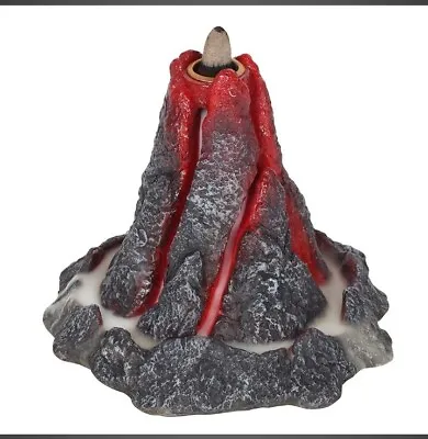 Buy Lotus Pool Volcano Backflow Incense Cone Burner Ceramic Resin Smoke Waterfall • 15£