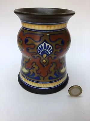 Buy Antique 1920s Rhodian Gouda Holland 5” Vase 1925 Art Nouveau Pottery, VGC Lovely • 35£