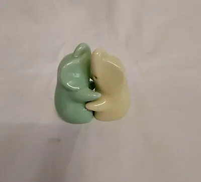 Buy Hugging Elephant Salt And Pepper Pots, Green And Yellow. • 8.99£