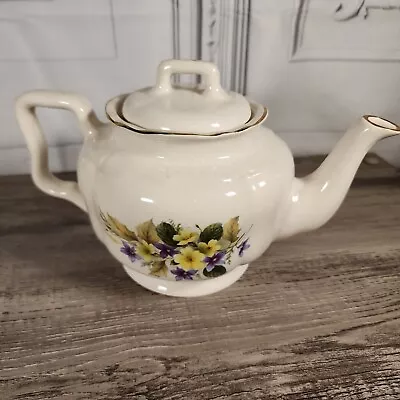 Buy Arthur Wood Teapot Tea Pot 5991 Staffordshire England Floral Design W/ Crazing  • 33.20£