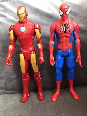 Buy Spiderman And Ironman 12 Inch Marvel Figures  2013 - 2014 Ten Years Old + • 7.13£