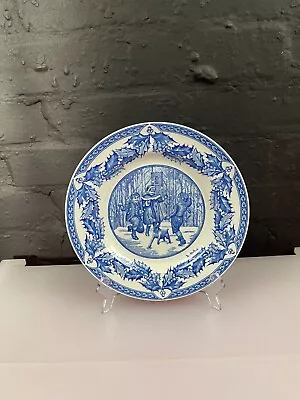 Buy Spode Blue And White Victorian Children Plate Collection Snowball Games 9.5  • 15.99£