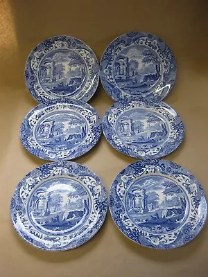 Buy Copeland / Spode 'Italian' ~ Set Of 6 Plates (9 ) ~ Blue & White Transferware • 29.99£