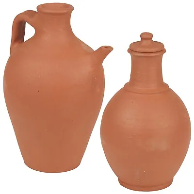Buy Small 1.5L Or Large 3L Terracotta Decorative Handmade Ceramic Jar Flowers Vase • 15.29£