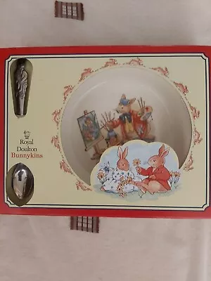 Buy Royal Doulton Bunnykins Nursery Set,  Bowl And Feeding Spoon Boxed  Vintage 1994 • 33.99£