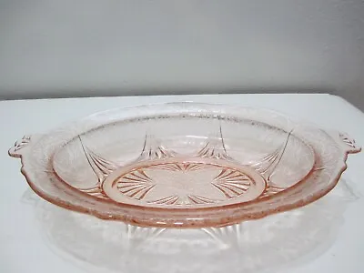 Buy Vintage Hazel Atlas Glass Oval Serving Vegetable Bowl Royal Lace Pink Depression • 26.49£