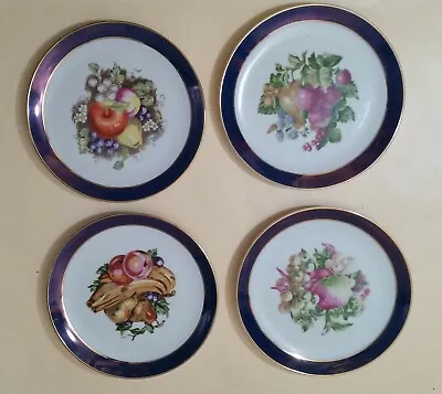 Buy DINNERWARE:(4) DG DELPHINE China Salad Plates /FRUITS Pattern 7 1/2  - New • 52.06£
