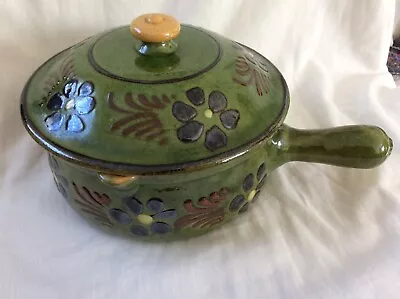 Buy Vintage Soufflenheim Alsace Folk Art French Pottery Handled Casserole Pot • 16£