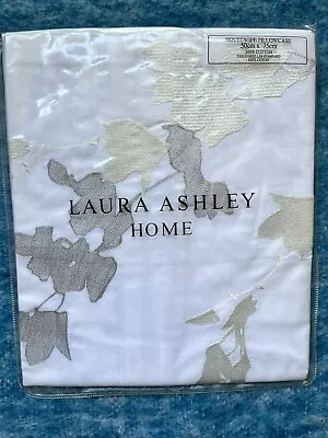 Buy LAURA ASHLEY - Housewife Pillowcase - White With Coloured Embroidery NEW • 7.50£