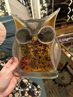 Buy Large Owl Fused Glass Ornament - Nobilé Glassware • 40£