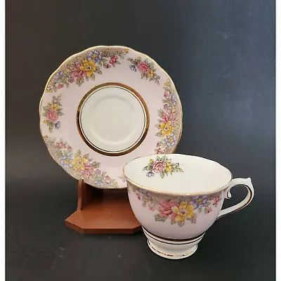 Buy Colclough Tea Cup And Saucer Vintage Bone China Made In England Longton Pink • 22.80£