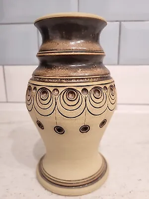 Buy Cotswold Pottery Half Glazed Beige Stoneware Vase - Roy Clarke Studio Pottery • 8£