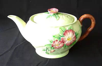Buy Carlton Ware Green Wild Rose Teapot • 25£