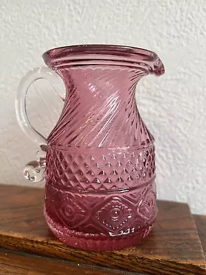 Buy Small Vintage Cranberry Glass Pink Glass Jug  • 8£