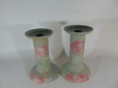Buy Conwy Studio Pottery Candlestick Pair Designed By Carol Wynne Morris Wales Welch • 19.59£